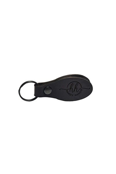 OEM Premium Leather Keychain HH950 Personalized Round Model 7x3 cm