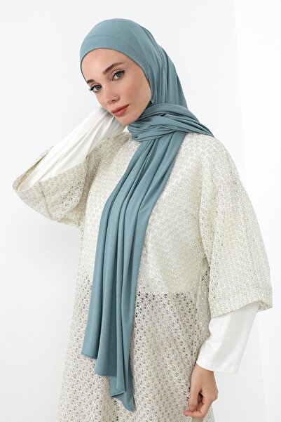 Aisha's Design Πρακτικό χτενισμένο βαμβακερό σάλι που καλύπτει τον λαιμό, PS-59, Dark Mint