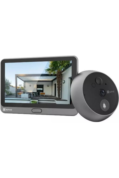 EZVIZ CP4, Wireless Video Doorbell, 4.3 IN Color Touch Screen, Silver/Black