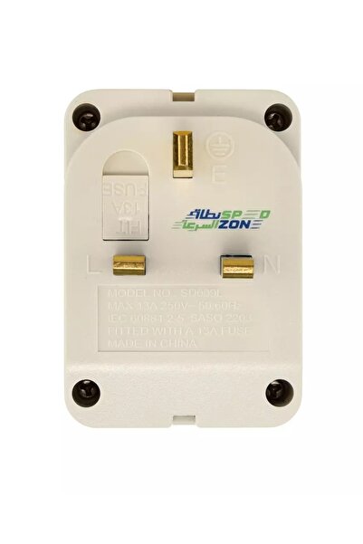 Home Best Power Adaptor Plug, 3 Neon Sockets, White