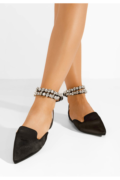 B T Shoes Čierne elegantne balerinky Radiza V2