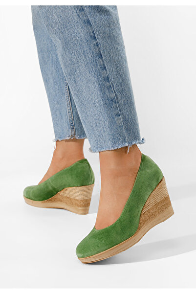 B T Shoes Дамски кожени обувки Zola V2 зелени