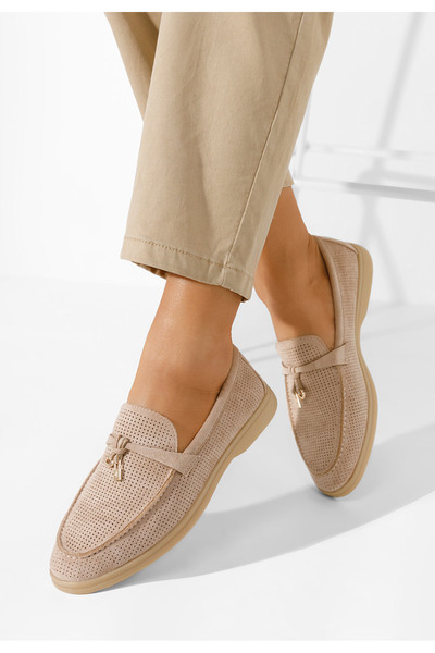 B T Shoes Khaki dámské mokasíny Maceira