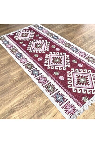 Casa de vis Online Traditional style carpet, cotton with jute, Casa De Vis Online, red, 100 x 300 CM