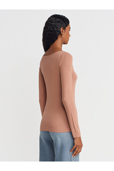 Dilvin 31921 Soft-Keyed Top-Açık Brown