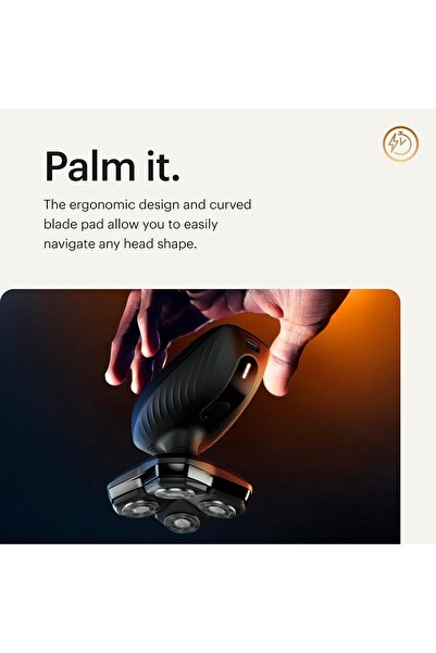 Manscaped The Dome Shaver Plus Men's Head Shaver — 4 Double-Track Blades, SkinSafe & FlexAdjust