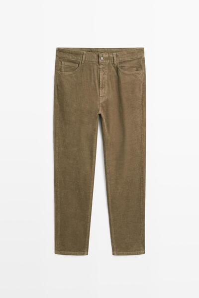 Massimo Dutti Fitilli kadife slim fit denim pantolon