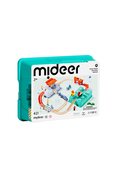 Mideer مكعبات بناء مسار القطار - 41 قطعة