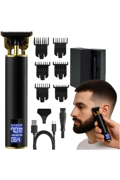 zola Beard trimmer, shaver and trimmer set, 6 accessories, 1.5-9 mm, 3 speeds, LCD, brush, USB, black