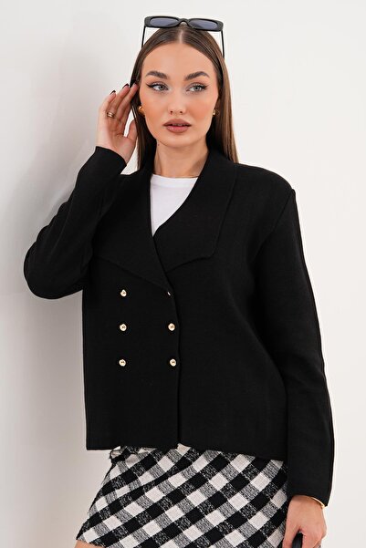 ŞİMAL Kadın Düğme Kapamalı Hakim Yaka Hırka 255093 -