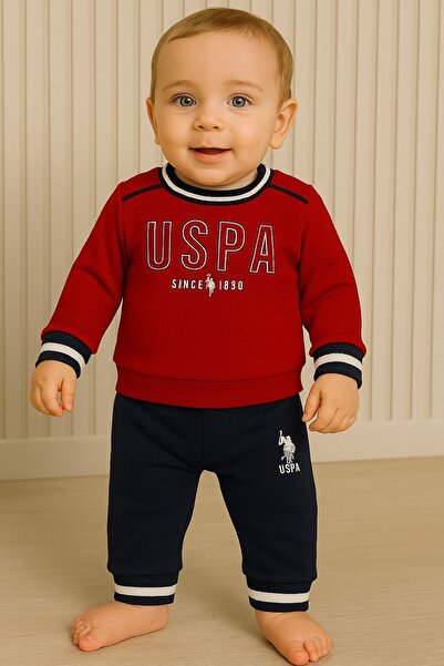 U.S. Polo Assn. Baby Boy Top and Bottom 2-Piece Set