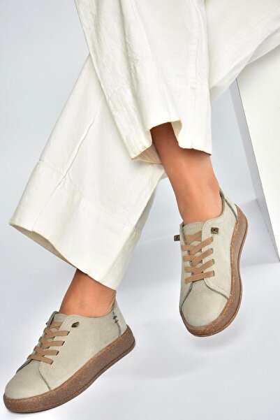 Fox Shoes V999060501 gray genuine leather nubuck women's sports shoes sneakers