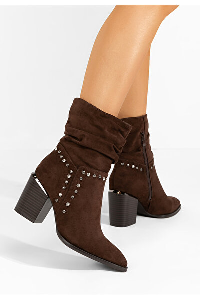 B T Shoes Hnedé kotníkové boty cowboy Madisine V2