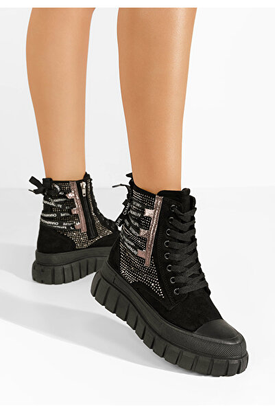 B T Shoes Černé dámské kotníková obuv Brenia V2