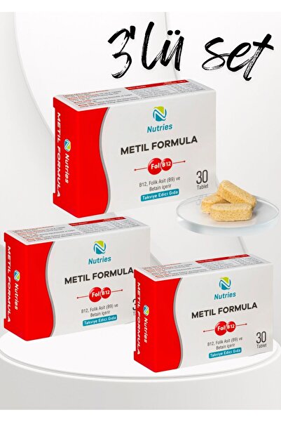 Nutries Metilformula Active B Vitamin Complex 30 Tablets – Economical Set of 3