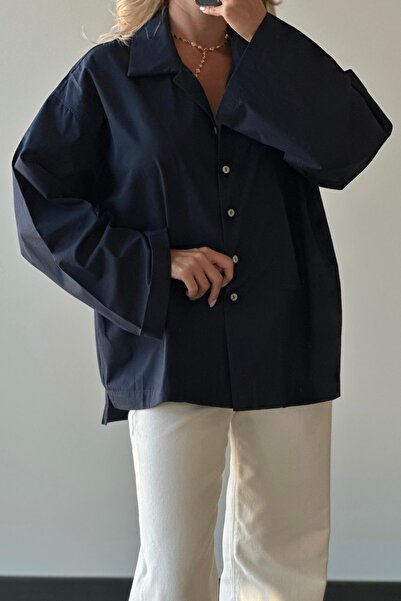 Laluvia Синя сорочка оверсайз - 4952