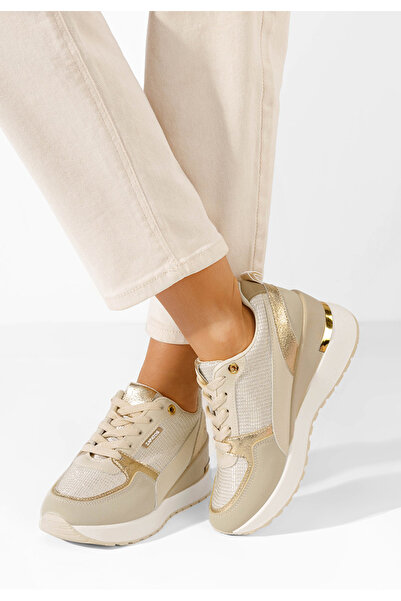 B T Shoes Sneakers με πλατφόρμα Zaneta μπεζ