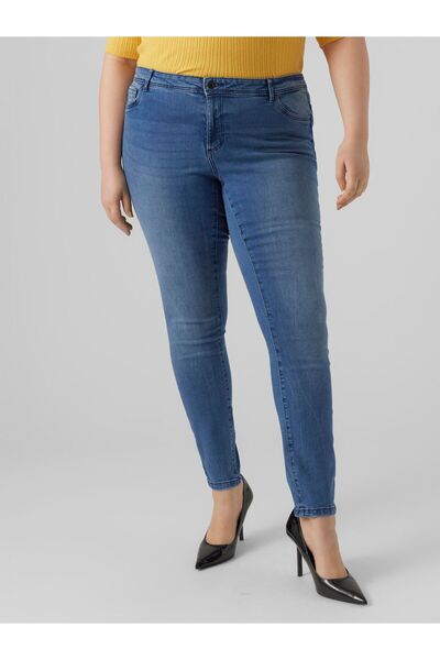 Veromoda Curve Slim Fit Jeans VMCFANYA Mid Rise Slim Fit Jeans