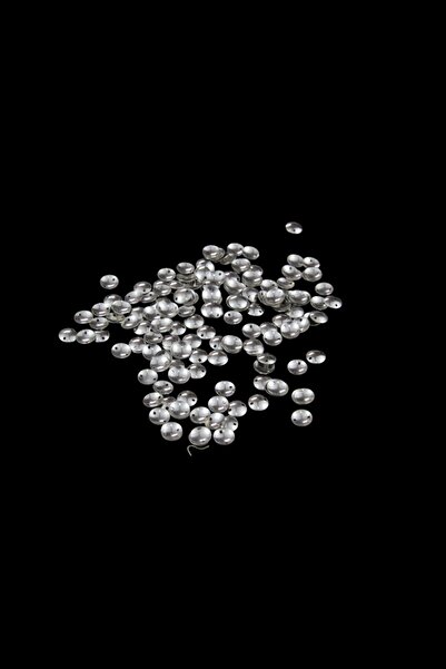 Serhat Aksesuar ve El İşçilik رقائق معدنية فضية مقوسة 10 مم (30 جرام 105 قطعة)