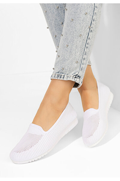 B T Shoes Bílé slip on tenisky Fransisca