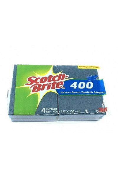 Scotch Brite 3M Scotch Brite SB400 Endüstriyel Bulaşık Süngeri 4'lü 4 Paket (...