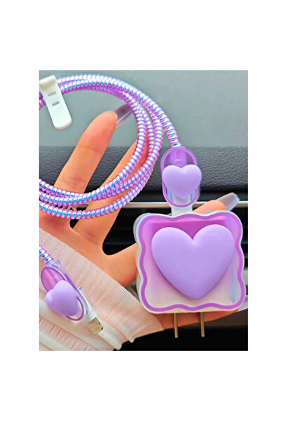 Favors 18W/20W Uyumlu Şarj Aleti Kılıfı, Adaptör Ve Kablo Koruyucu Rengarenk ...