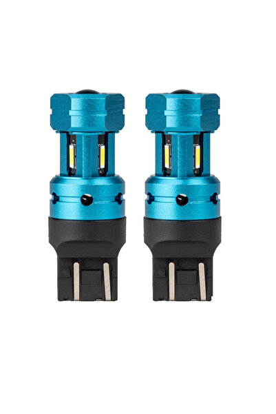 AMIO Set of 2 LED Canbus T20 car bulbs, 12-24V, W21/5W, 4SMD, white light