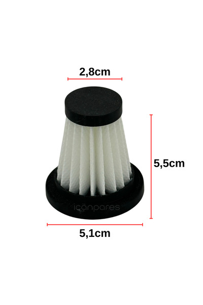 Parmis Compatible with En Siga Ahv 01 Home and Car Handheld Vacuum Cleaner Filter