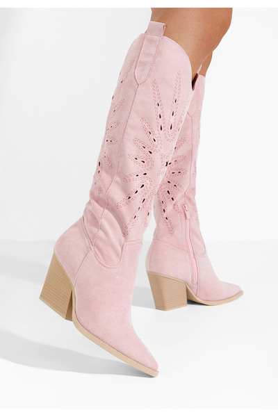 B T Shoes Καουμπόικες Μπότες Ledora V2 ροζ