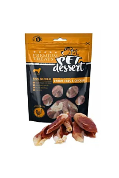Premium Recompense pentru caini adulti Pet's Dessert, cu urechi de iepure si ...