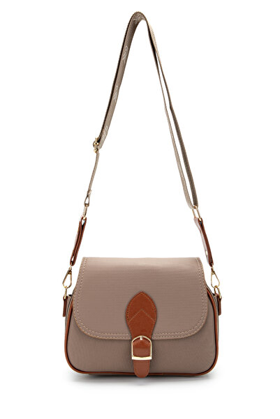 minebag Multi-Compartment Faux Leather Women's Crossbody Bag Dave Dark Mink