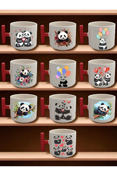 lili hediyelik كوب لاتيه مطبوع عليه باندا، كوب قهوة، كوب، هدية عيد ميلاد