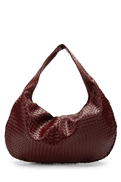 minebag Casual Knitted Detail Lauren Women's Shoulder Bag Burgundy