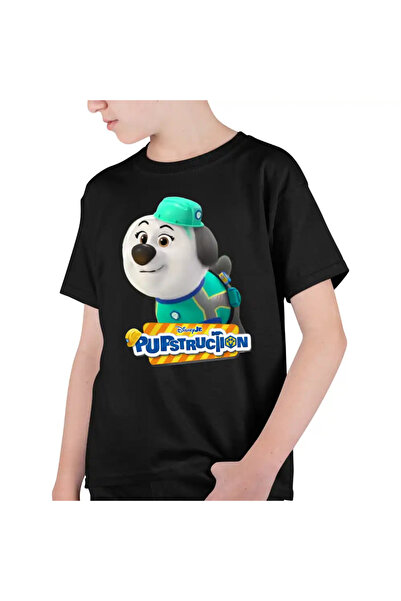 OEM Tricou Copii Baieti Pupstruction Luna Catelusi Constructori Meseriasi