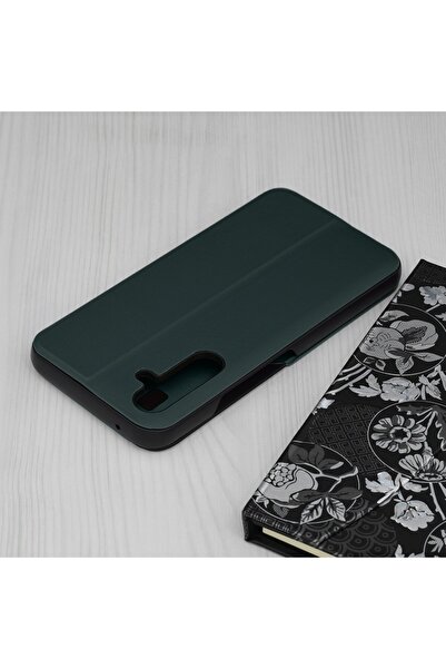 OEM Samsung Galaxy A54 Case Elite Content K72 Faux Leather Dark Green
