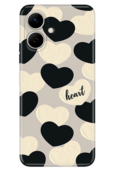 TECNO Spark Go 2 Korumalı Kılıf Retro Art Desenli Esnek Silikon Heart