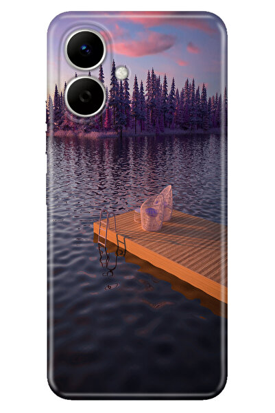 TECNO Spark Go 2 Korumalı Kılıf Tema Art Desenli Baskılı Silikon Romantik Rıhtım