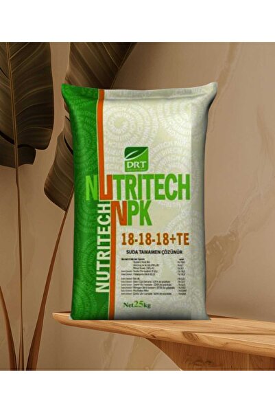 NUTRİTECH Npk Damlama Gübresi Dengeli 18-18-18+Te Suda Tamamen Çözünür Yavuze...