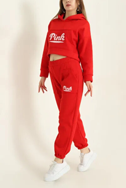 LUNAVISTA Women's Tracksuit Set - Hoodie and Tight Long Trousers - Letter Print, Fashionable and Comfortable Design