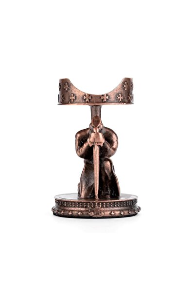 CIGARLOONG Guevara Oturan Şövalye Metal Puro Standı Sehpası Bronz