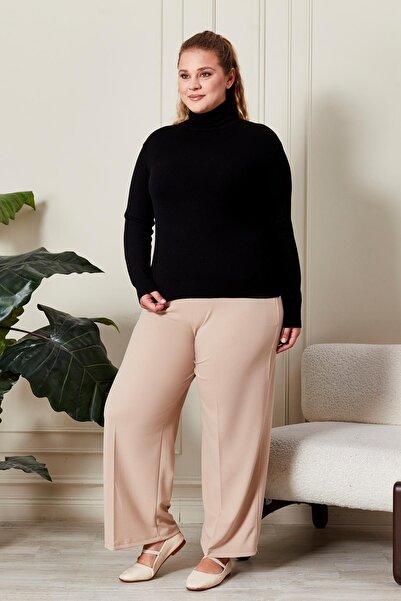 Ferace Large Size Fabric Trousers Women's Loose Paca