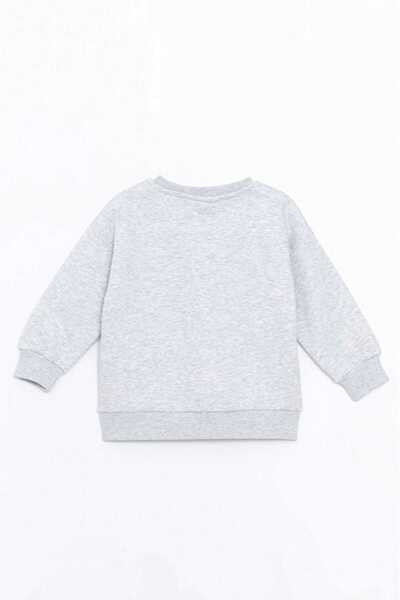 Mışıl Kids Green Crew Neck Printed Baby Girl Tracksuit Set