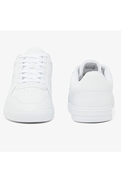 Lacoste T-Base Unisex White Leather Sneaker Unisex Hakiki Deri Günlük Spor Ayakkabı Beyaz