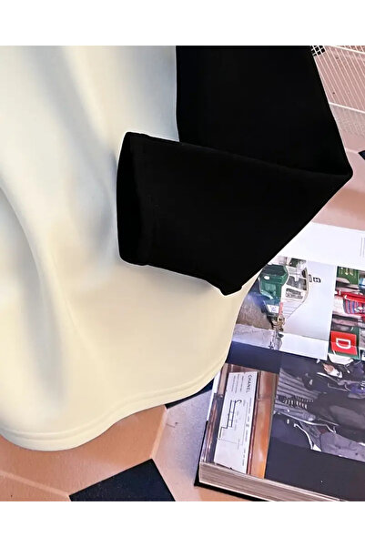 Touz Moda Pinterest Design Reglan μακρυμάνικο μπλουζάκι με στάμπα σε λευκό χρώμα