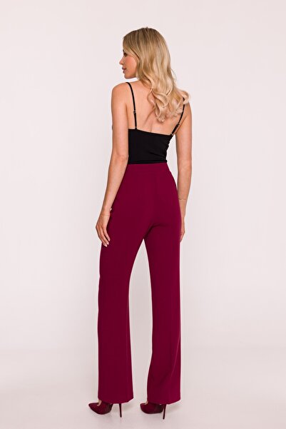 Stylove Women's wide-leg trousers with creases