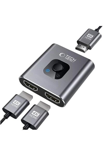 Tech-Protect Видео суич HB 07, HDMI - 2 x HDMI, Черен
