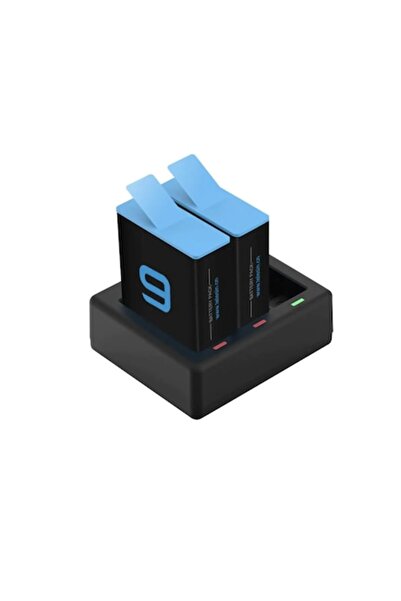 SOHO Încărcător cu 3 sloturi și 2 baterii 1750 mAh compatibil cu GoPro Hero 9 și GoPro Hero 10 cu încărcare rapidă