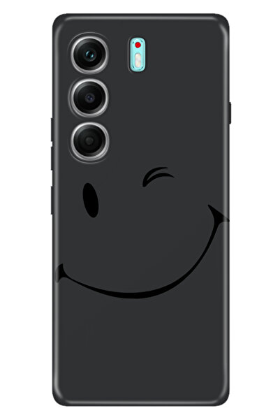 TECNO Camon 40 Pro 5G CM7 Uyumlu Kılıf Renkli Silikon Baskılı TPU Smile