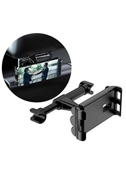 SOHO Adjustable car headrest mount, compatible with phone or tablet 4.7-7.8 inch, 360-degree rotation, Bl