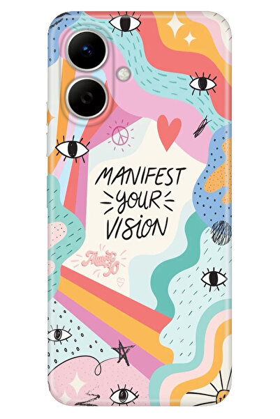 TECNO Spark Go 2 (KM4) Uyumlu Kılıf Renkli Silikon Baskılı TPU Manifest Your ...